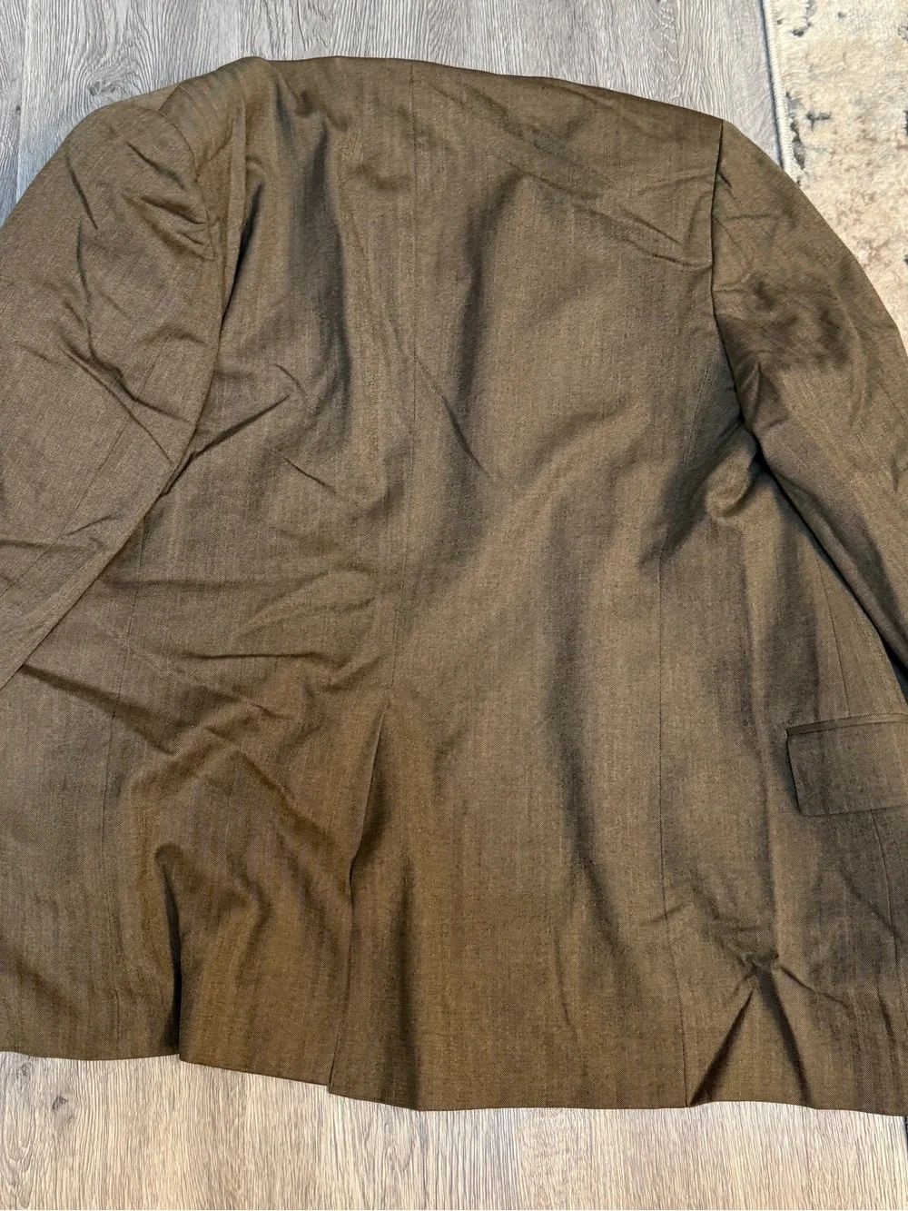 VTG Pringle of Scotland Herringbone Blazer Men’s Size 44R Brown Preppy 100% Wool